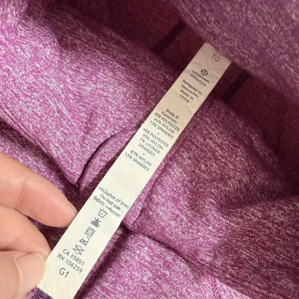 Lululemon RARE Peplum Pleated Riding Jacket in Heathered Ultra Violet Size 10 - Picture 5 of 16